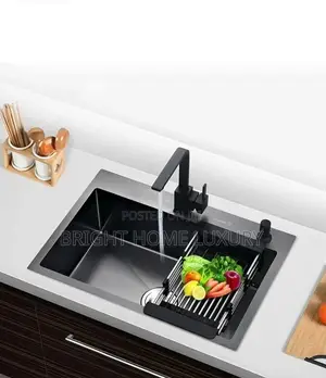 Anti-Rust Black Single Bowl Kitchen Sink (Excluding Tap)