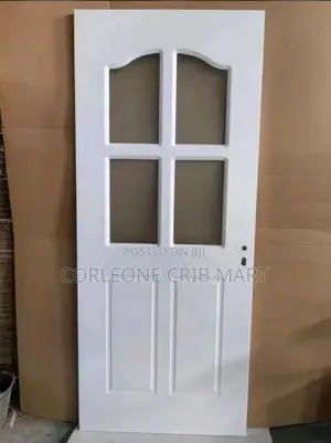 Wooden Glass White Door