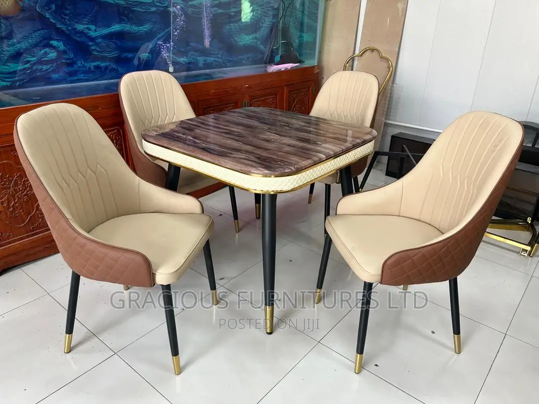 Simple Marble Dining by Four