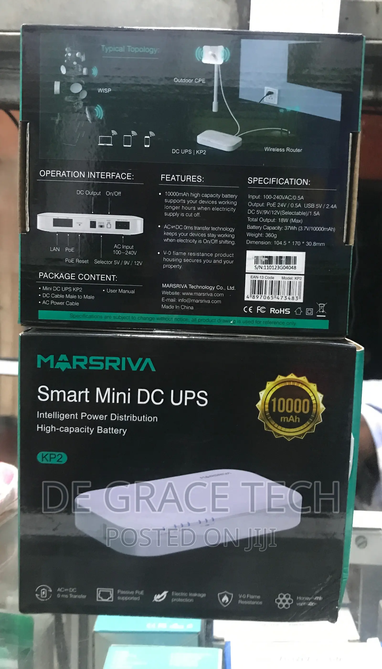 Marsriva Smart Mini Dc Ups - 10000mah
