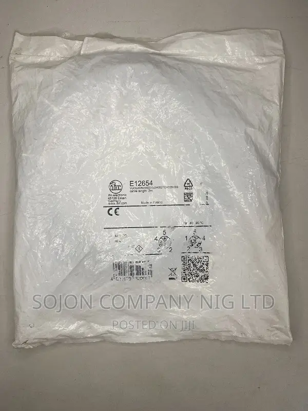 Ifm E12654 M12 Shielded Efector Cable 2-Meter Cordset