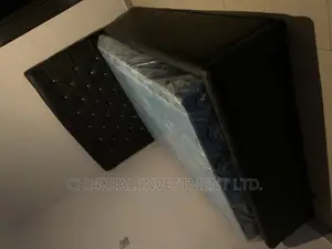 4.5 by 6 Quality Leather Bedframe and Mattress