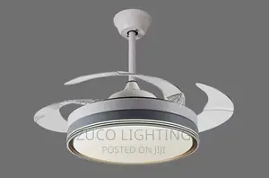 Modern Luxury LED Dropping Chandelier With Ceilings Fans