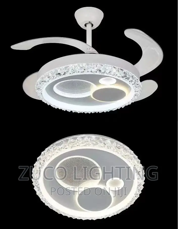 Modern Luxury LED Dropping Chandelier With Ceilings Fans in Lagos