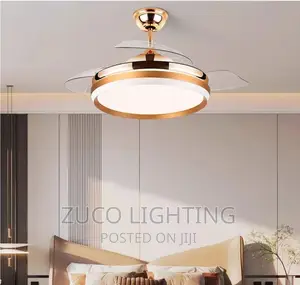 Modern Luxury LED Dropping Chandelier With Ceilings Fans