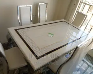 Marble Dinning Set With Six Chairs