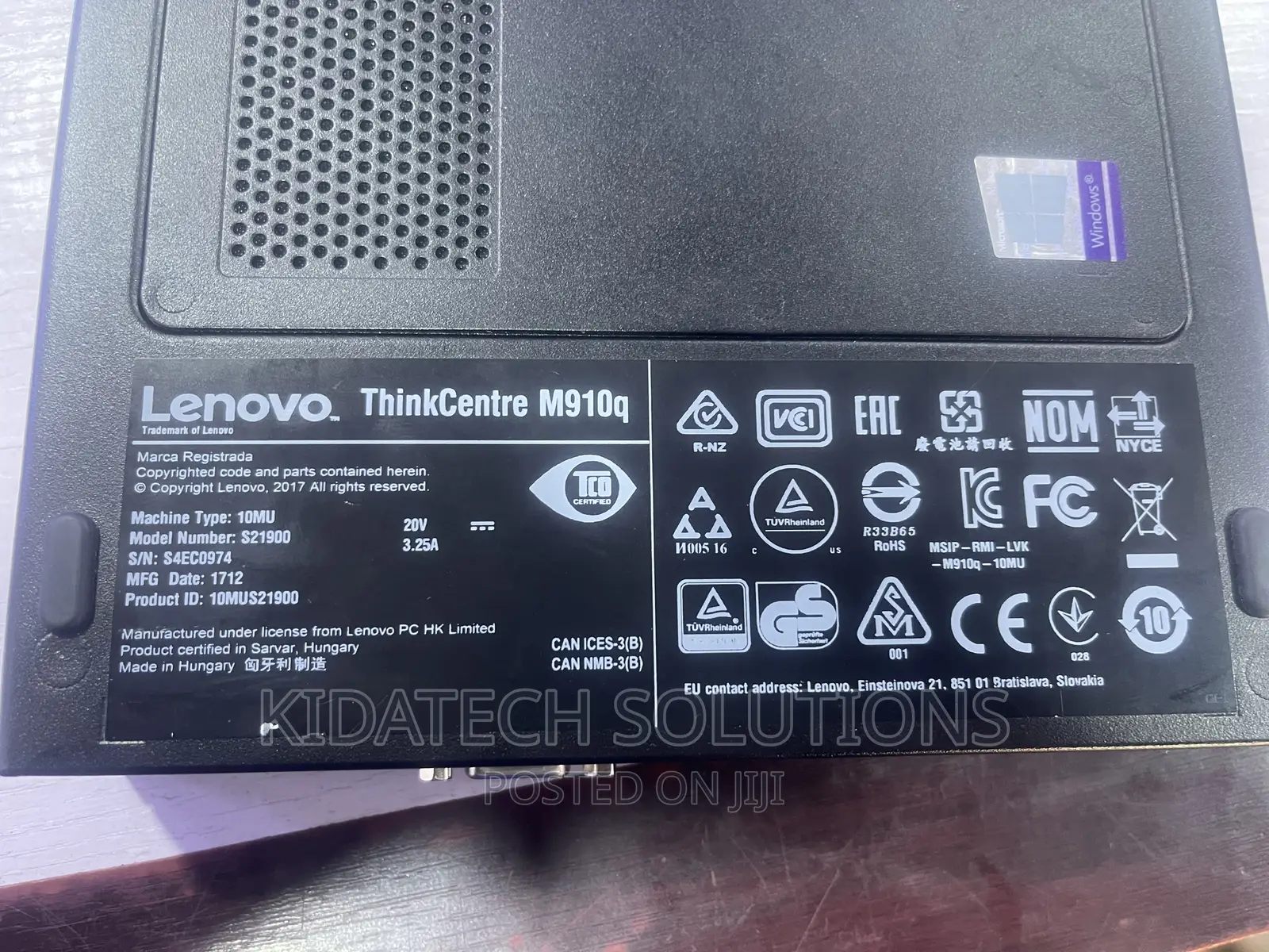 Lenovo ThinkCentre M910 Tiny 8GB Intel Core i5 HDD 500GB