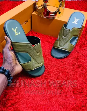 Louis Vuitton Leather Slipers
