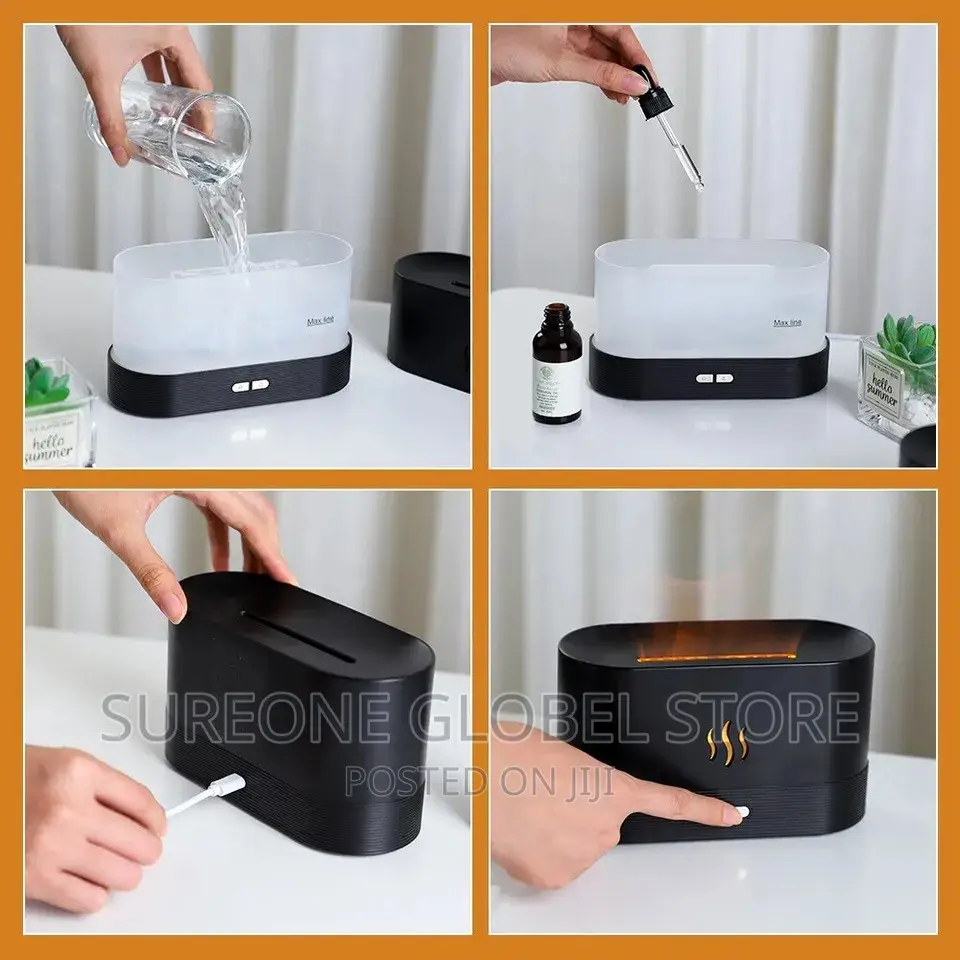 2023new Flame Air Humidifier USB Aroma Diffuser Room