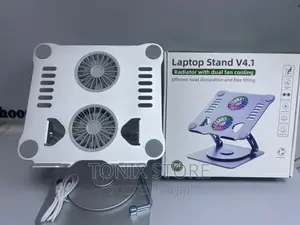 360 Rotatable Universal Laptop Stand With Dual Cooling Fan