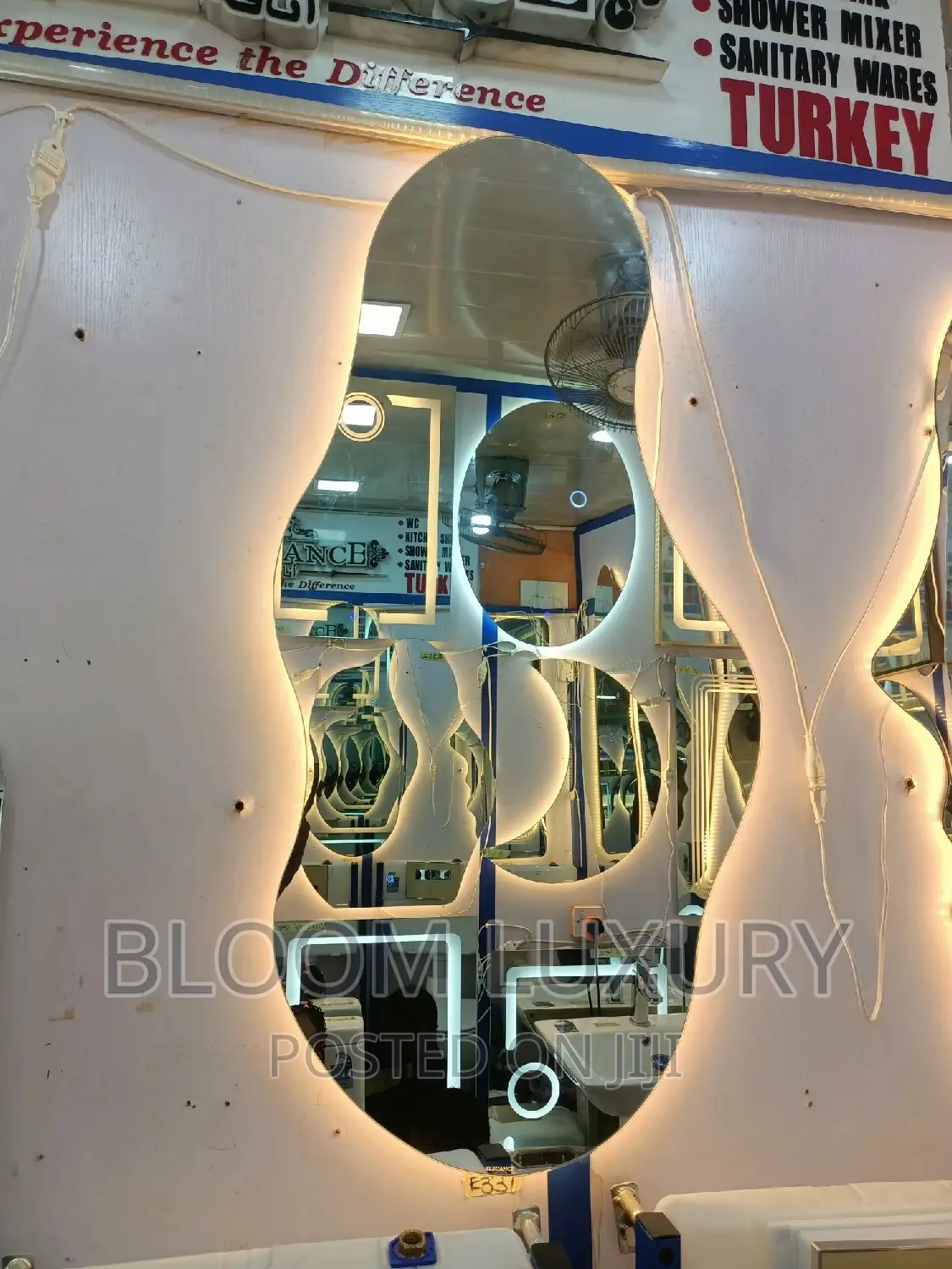 Shapeless 3 Color Led Wall Mirror Available