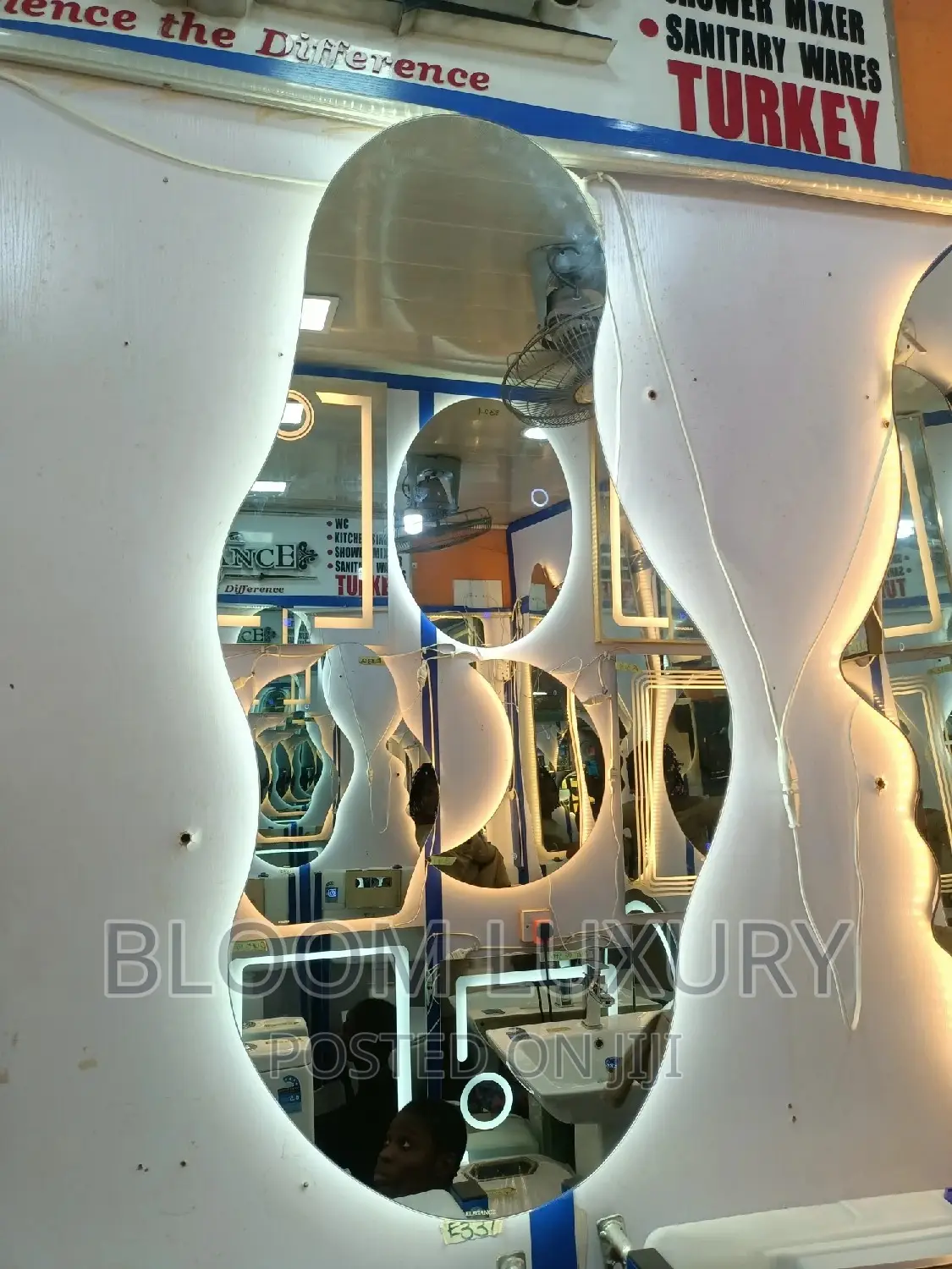 Shapeless 3 Color Led Wall Mirror Available