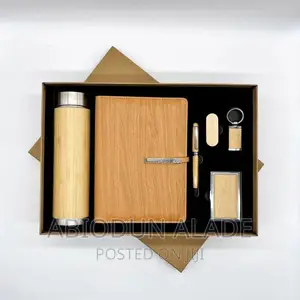 Cooperate Gift 6 in 1 Diary With Flask, Power Bank, Pen Etc
