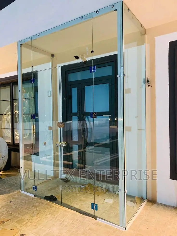 Glass. Door.