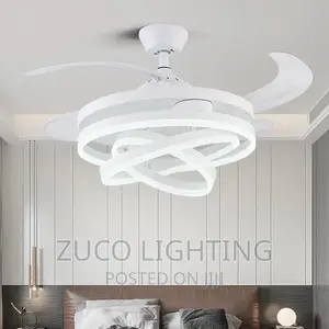 Modern Luxury LED Dropping Chandelier With Ceiling Fan Light