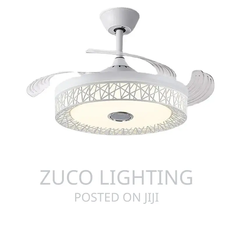 Modern Luxury LED Dropping Chandelier With Ceiling Fan Light