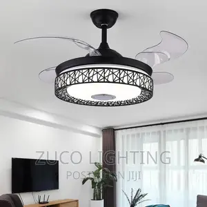Modern Luxury LED Dropping Chandelier With Ceiling Fan Light