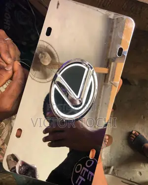 Plate Number Stainless With Led Logo
