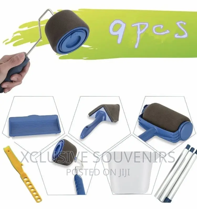 9pcs/Set Paint Roller Set With Sticks