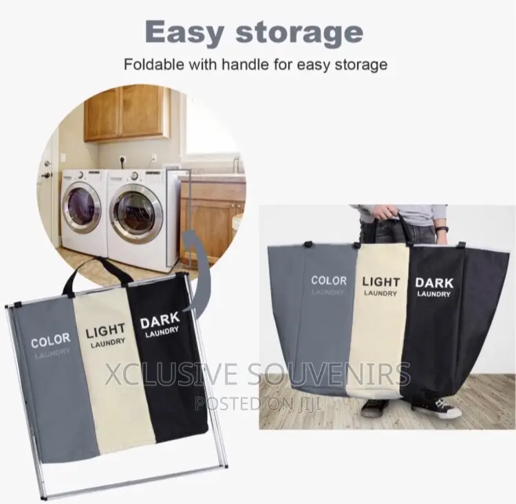 Foldable Laundry Basket, 135L Laundry Hamper Sorter