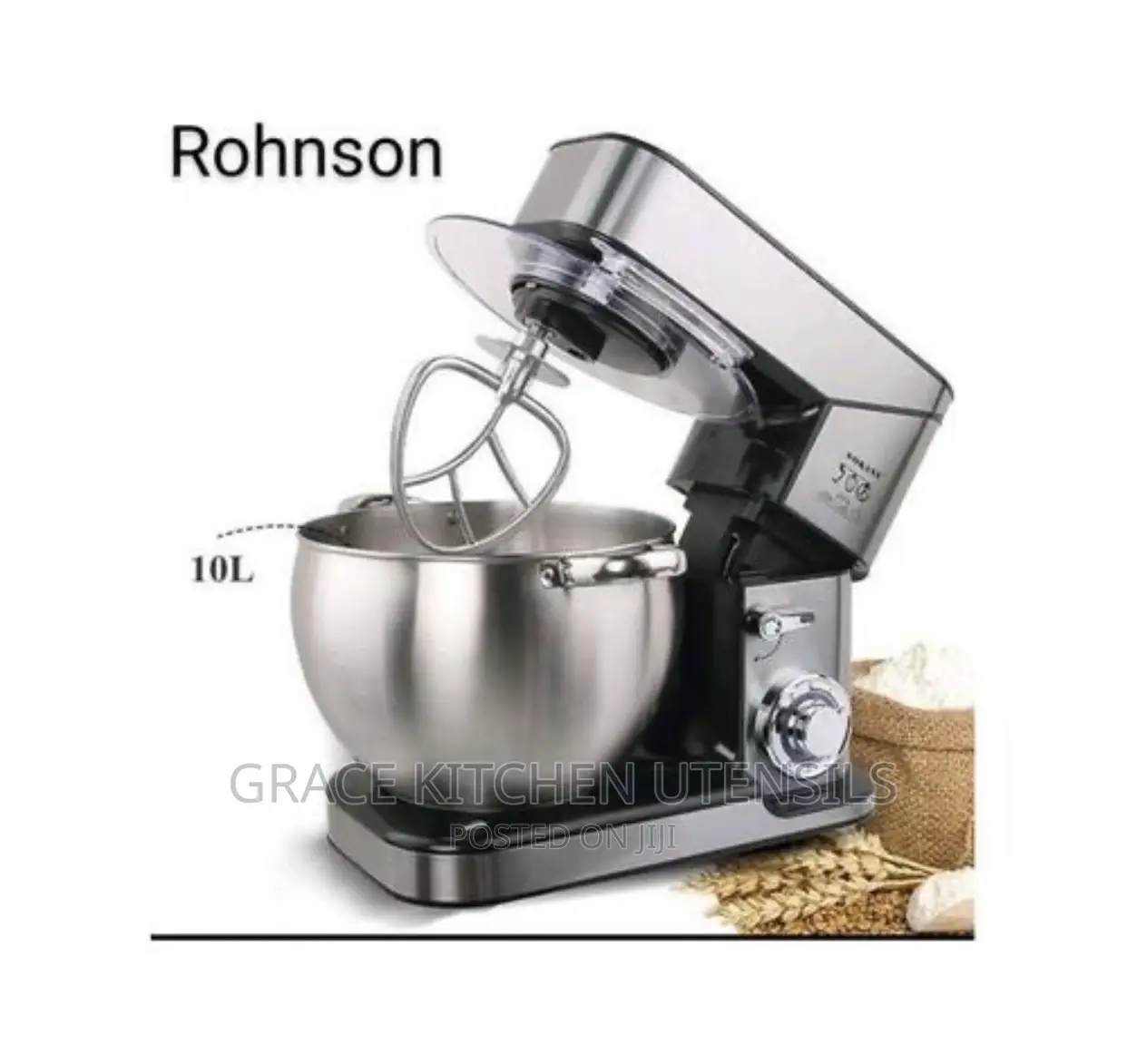 Rohnson 10l Stainless Bowl Stand Mixer 2000watt