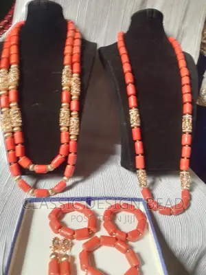 Coral Beaded Necklace for Couple
