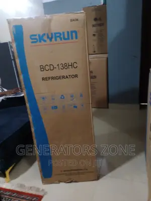 Brand Spanking Top Freezer Double Door Skyrun Silver Fridge
