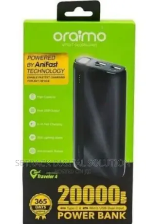Oraimo 20000mah Powerbank -Long Lasting Power for Your Home