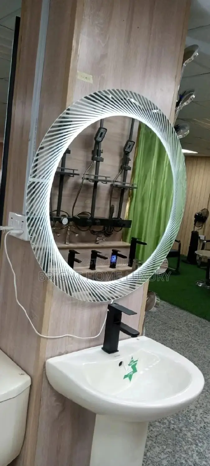 Led Wall Mount Decorative Round Mirror 80**60