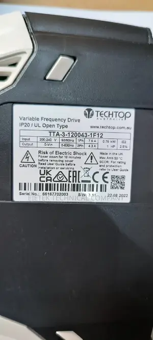 Techtop 0.75kw/1hp 220v Inverter Drive
