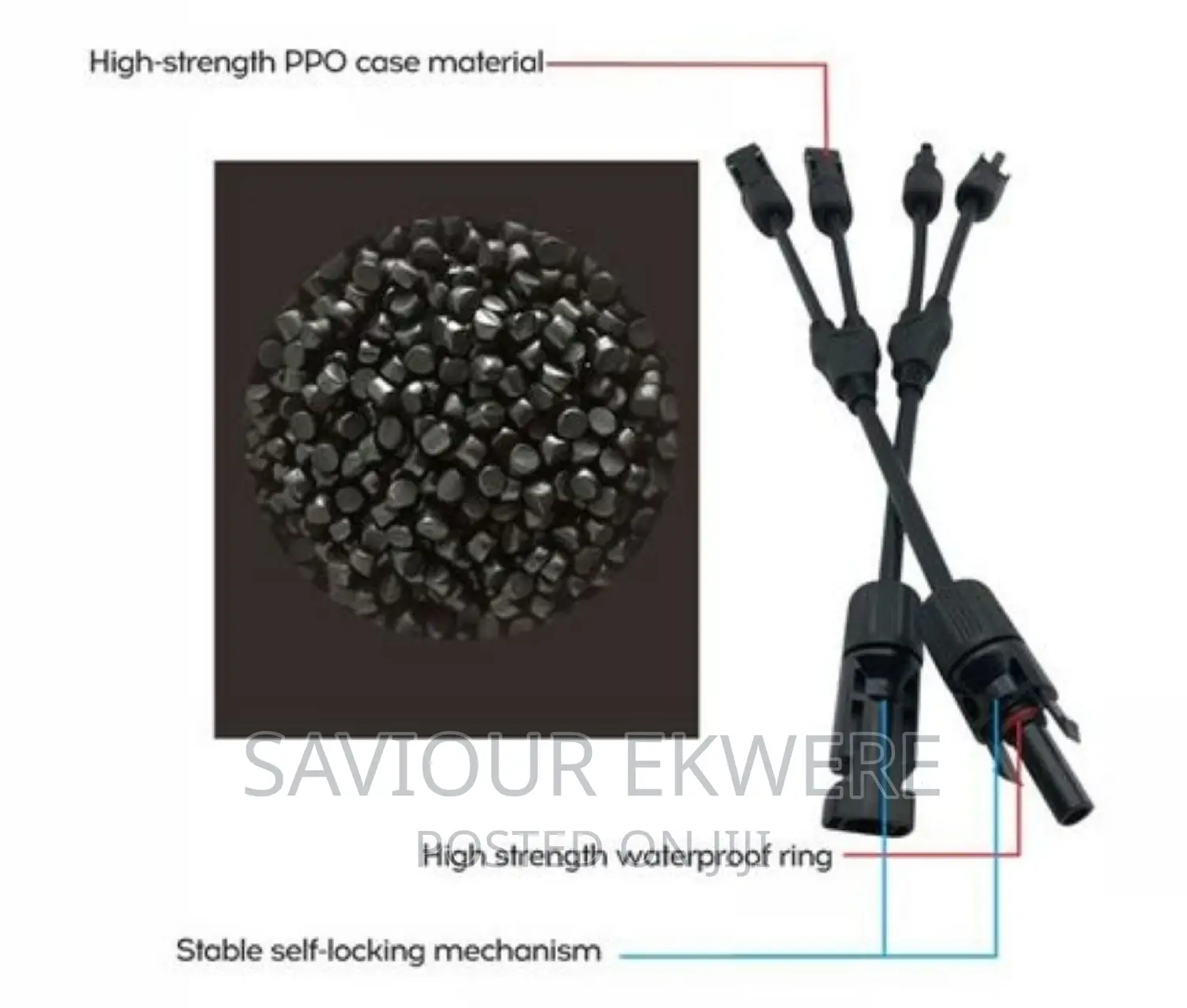 1 Pair Portable MC4 Solar Panel Cable Connector Adapter