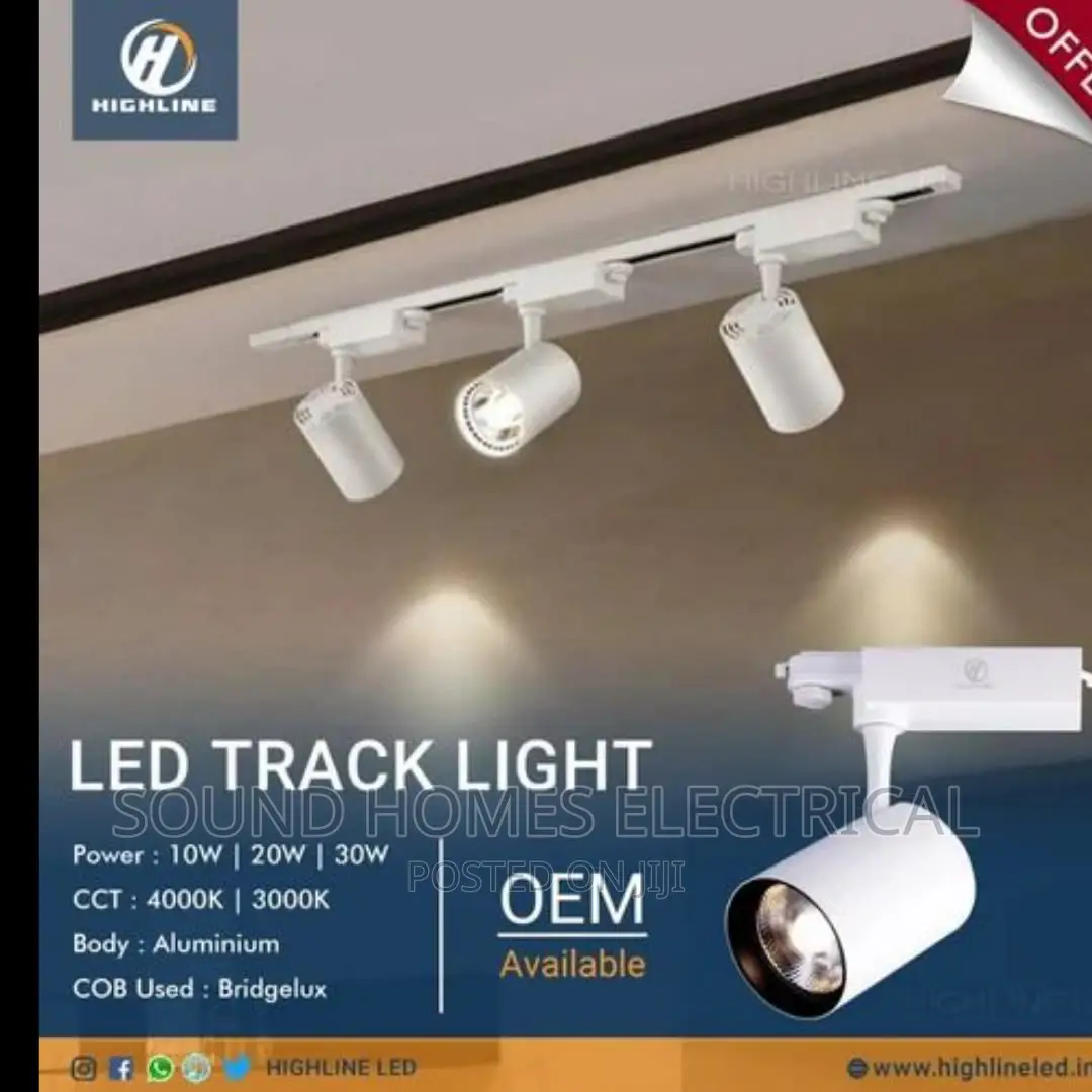 20w,30w and 40w White Body White Light Track Light