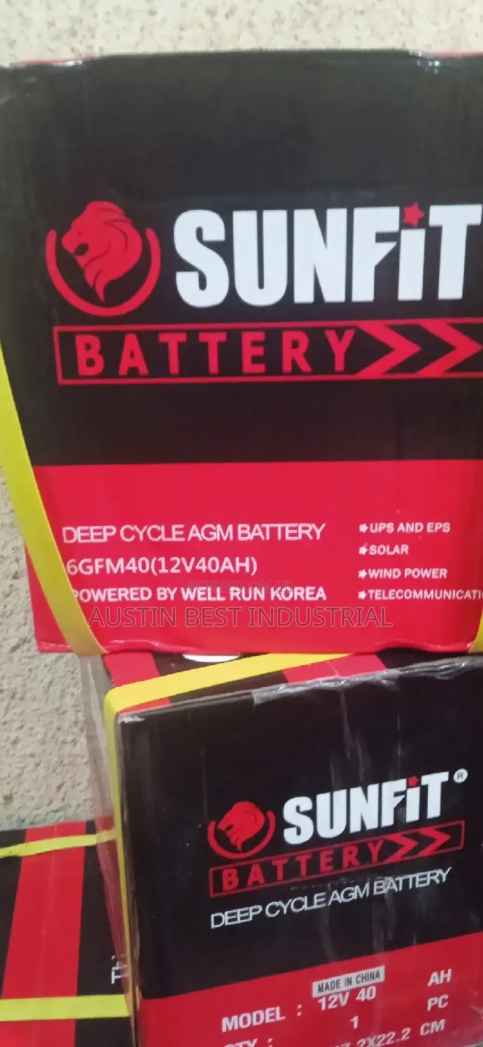 Sunfit Deep Cycle Battery 12v/40ah