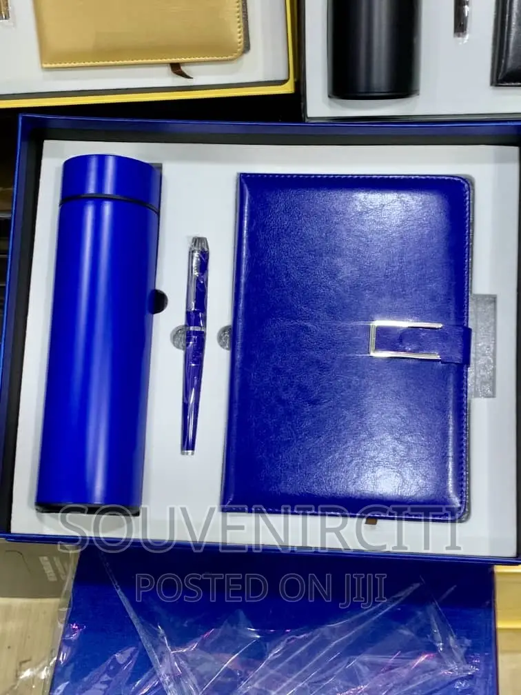 3pcs Corporate Gift Set - Flask - Pen - Notepad