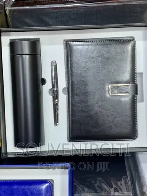 3pcs Corporate Gift Set - Flask - Pen - Notepad