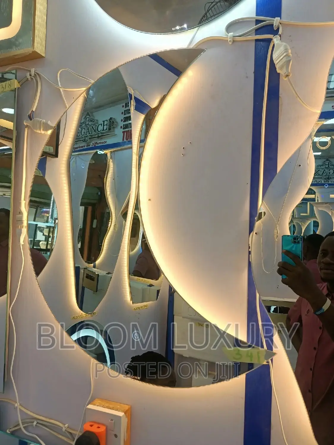 Decorative Wall Mirror Irregular Shaped Mirror 3 Colours