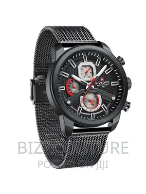 Original NAVIFORCE Black Mesh Chain Watch Available in Store