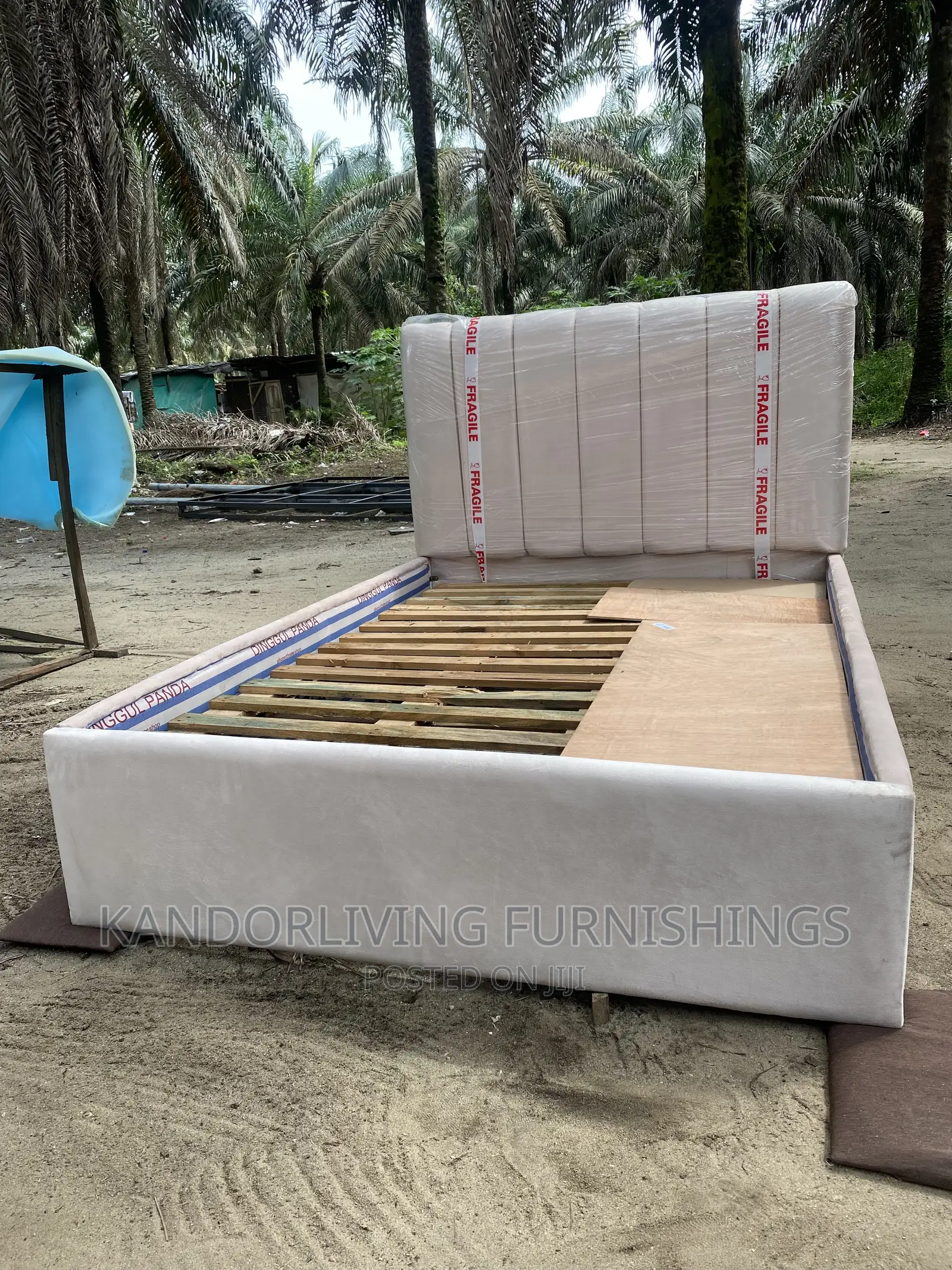 Stripe Padded Bed Frame 4.5 by 6
