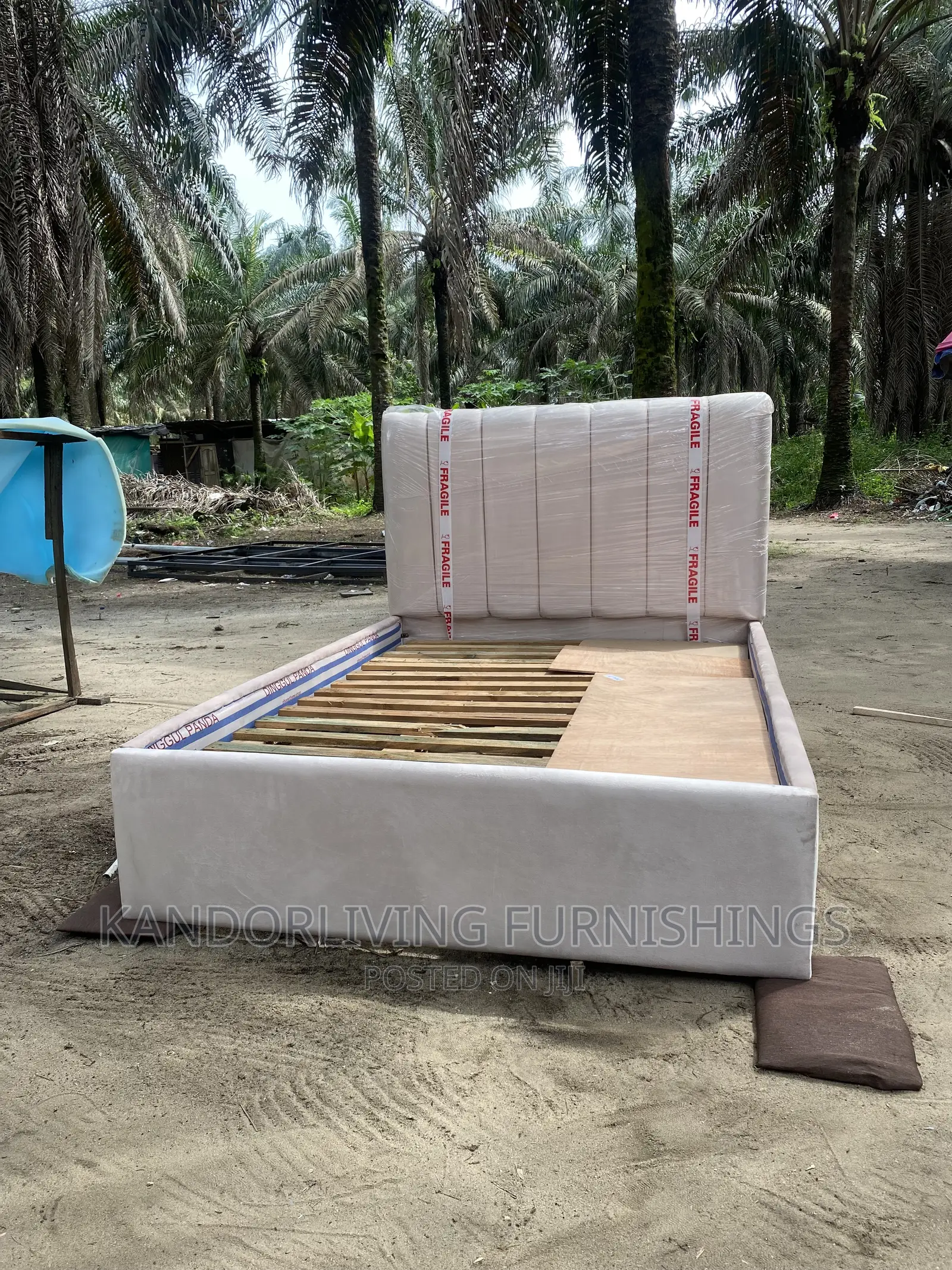 Stripe Padded Bed Frame 4.5 by 6
