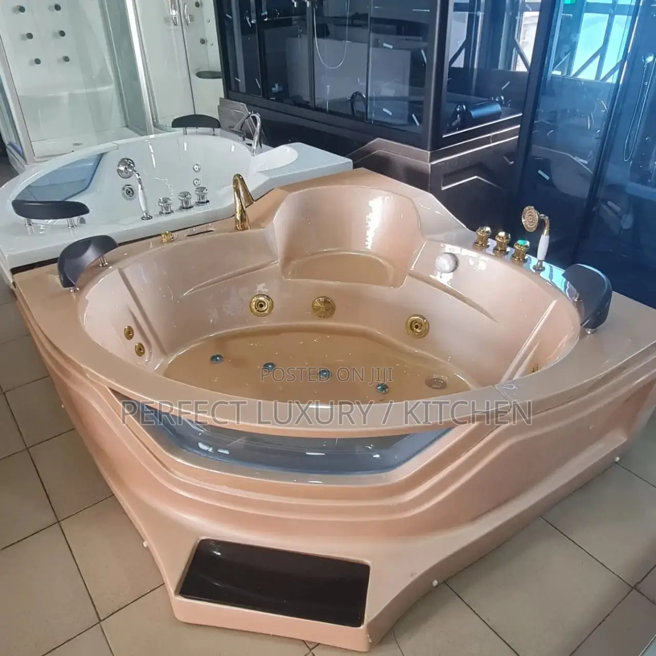 Round Coffee Color Jacuzzi Bathtubs
