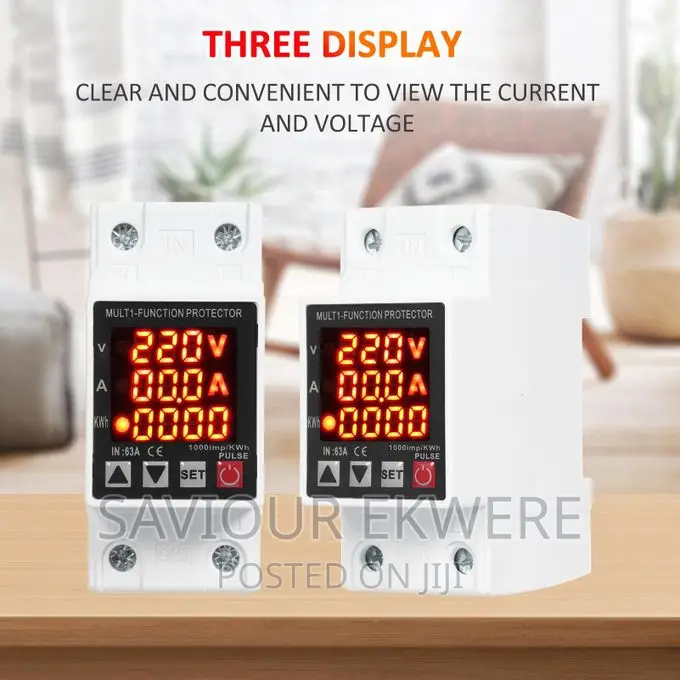3 IN 1 V+A Protector With KWH