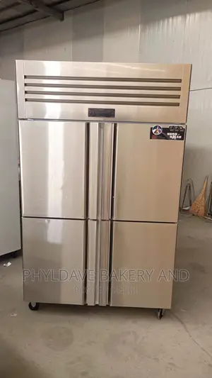 High Stainless Steel 4-Door Freezer With Higher Compressor