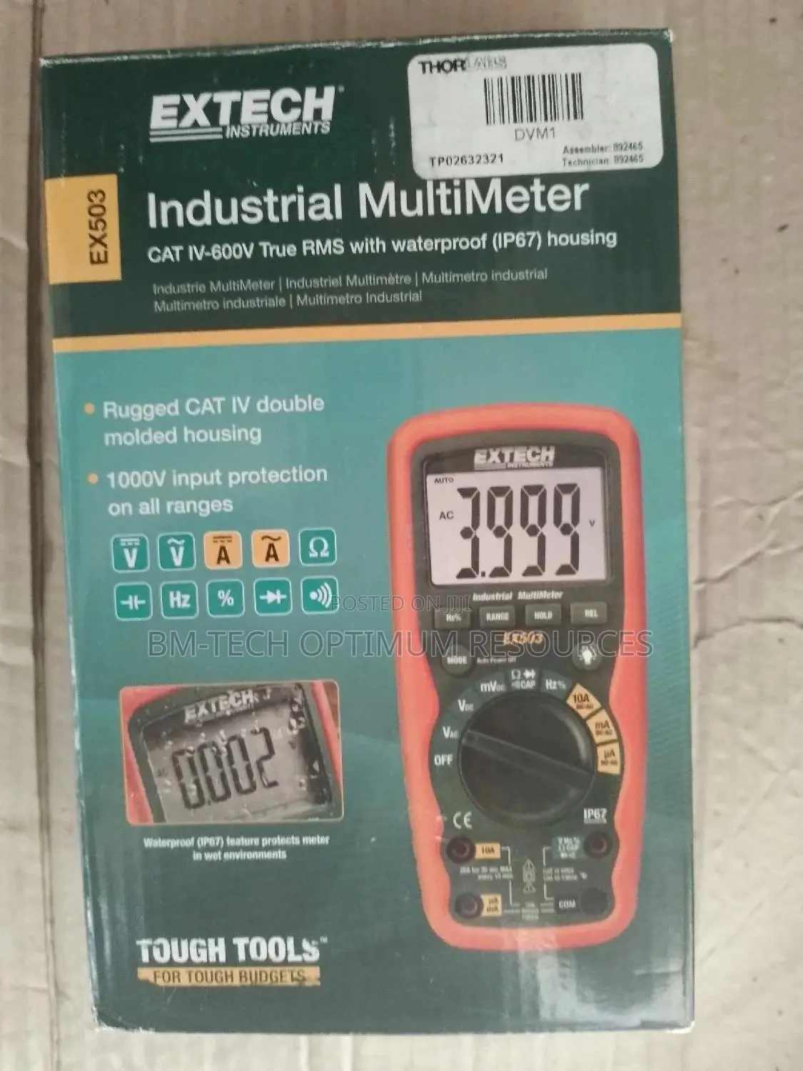 Extech Industrial Multimeter Ex503