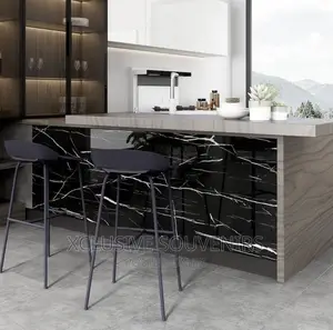 Self Adhesive Black Marble Wallpaper