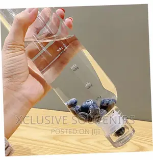 500ml Transparent Plastic Clear Water Bottle With Time Scale