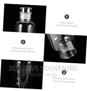 500ml Transparent Plastic Clear Water Bottle With Time Scale