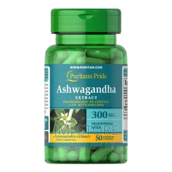 Puritan's Pride Ashwagandha Extract 300mg - 50 Capsules