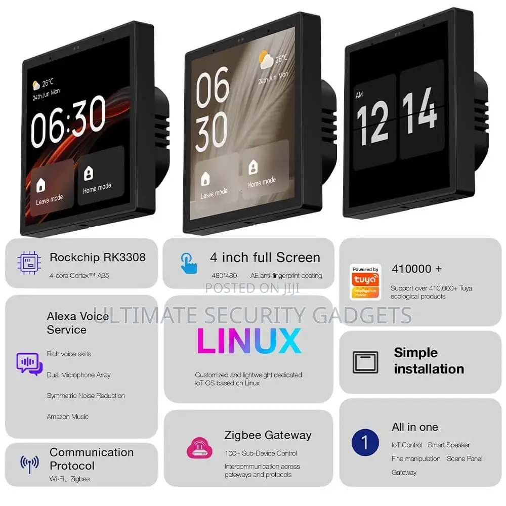 Wi-Fi Tuya Smart Control Panel With Inbuilt Alexa