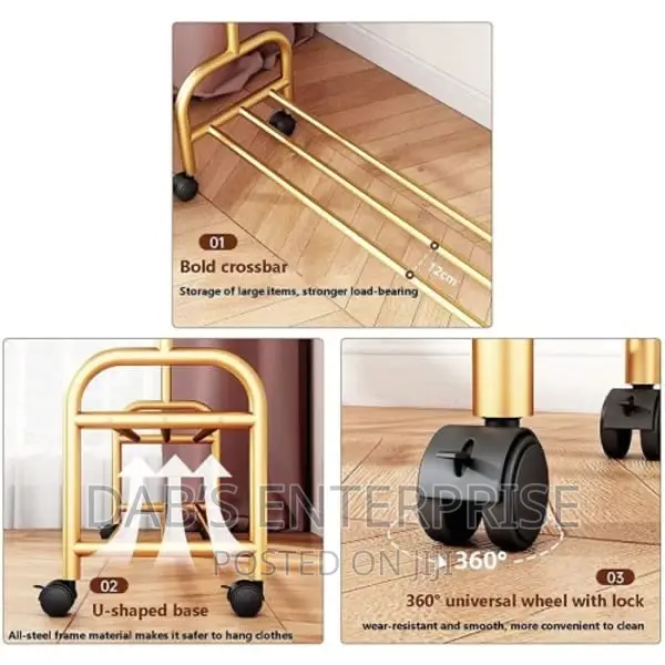 Multipurpose Clothes and Shoe Rack With Wheels in Lagos Island (Eko) Home Accessories, Adeola