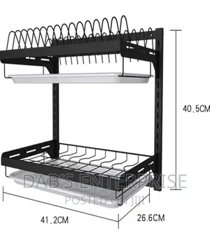 2 Tiers Wall Mounted Plate Rack